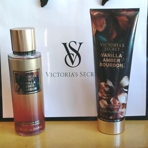Limited Edition🔥Brand New Victoria's Secret Vanilla Amber Bourbon Mist & Lotion